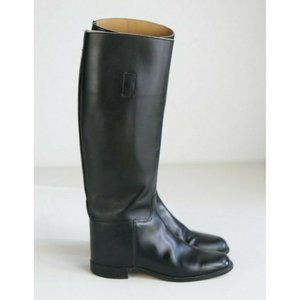 Marlborough Equestrian Black Leather Horse Riding Tall English Boots